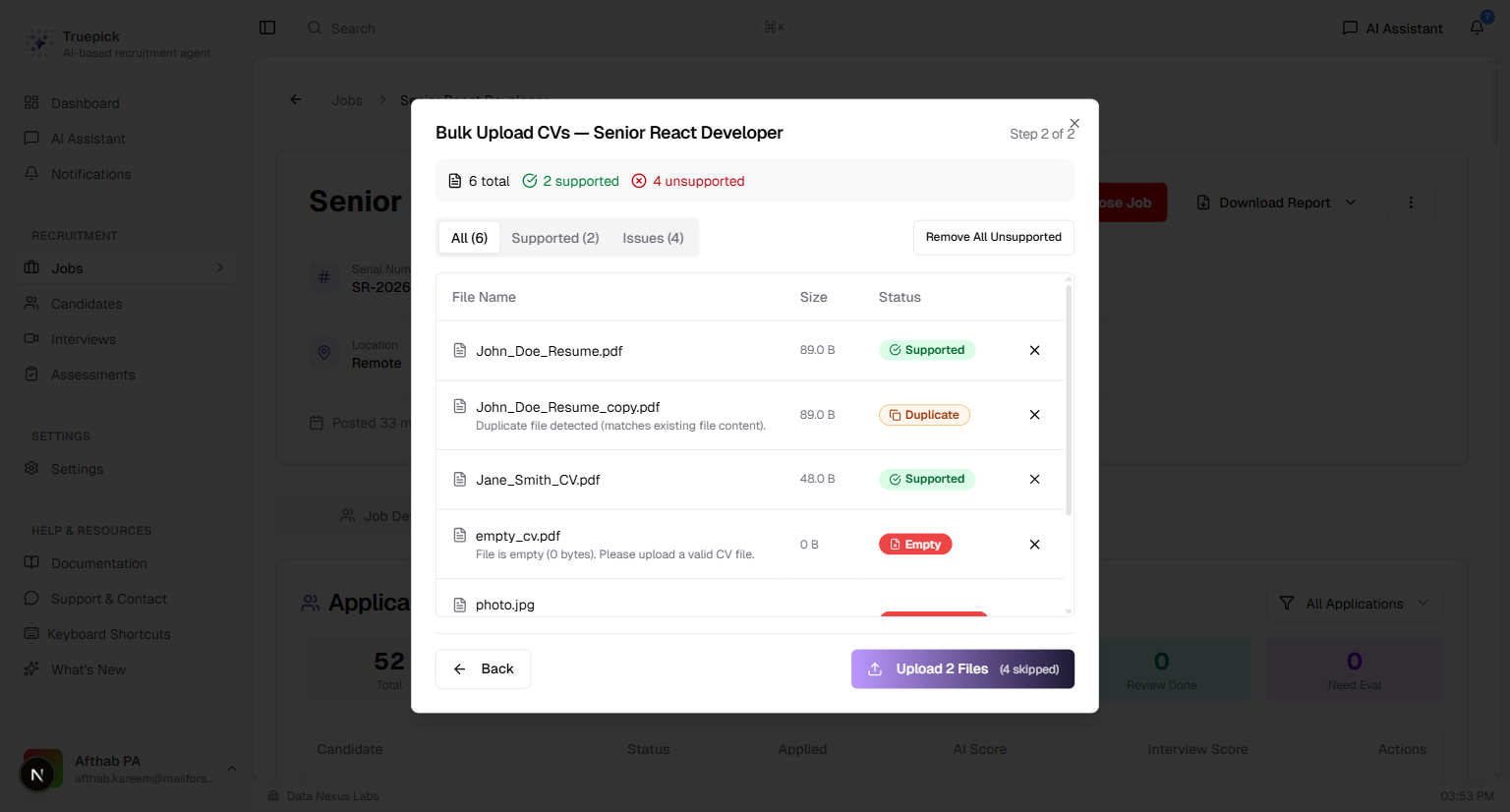 Step 2 - File Preview