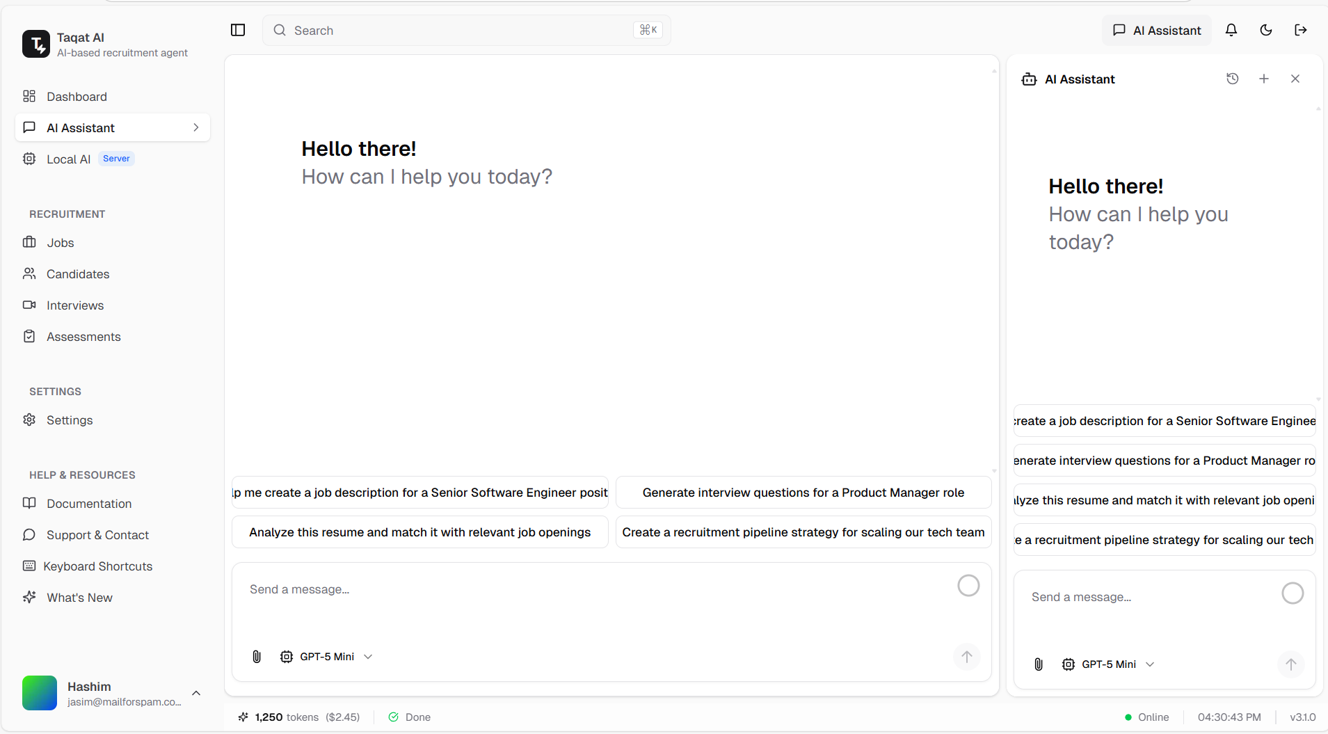New UI Chat Interface